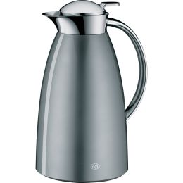 ALFI(R) AG1900GY2 Gusto 1-Liter Glass Vacuum-Insulated Carafe (Lacquered Metal Space Gray)