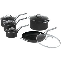 THE ROCK(TM) BY STARFRIT(R) 060319-001-0000 THE ROCK by Starfrit 10-Piece Cookware Set with Stainless Steel Handles