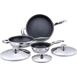 Precise Heat&trade; 6pc High-Quality, Heavy-Gauge Stainless Steel Non-Stick Skillet Set