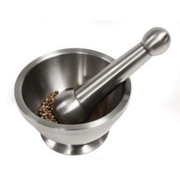 HealthSmart&trade; Stainless Steel Mortar and Pestle