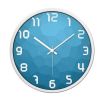 [Blue] 12 Inch Stylish Wall Clock Decorative Silent Non-Ticking Wall Clock