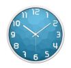 [Blue] 12 Inch Stylish Wall Clock Decorative Silent Non-Ticking Wall Clock