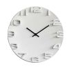 [White] 14 Inch Modern Wall Clock Decorative Silent Non-Ticking Wall Clock
