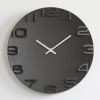 [Black] 14 Inch Modern Wall Clock Decorative Silent Non-Ticking Wall Clock
