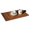 Set of 4 Brown Bamboo Durable Place Mats 17.7" x 11.8"-Four Matching Placemats