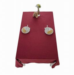 Linen Tablecloth Washable Tablecloth Table Cover Dinner Tablecloth Red