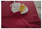 Linen Tablecloth Washable Tablecloth Table Cover Dinner Tablecloth Red