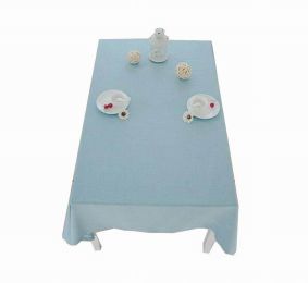 Linen Tablecloth Washable Tablecloth Table Cover Dinner Tablecloth Light Blue
