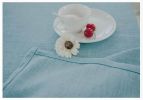 Linen Tablecloth Washable Tablecloth Table Cover Dinner Tablecloth Light Blue