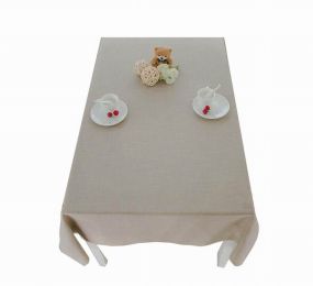 Linen Tablecloth Washable Tablecloth Table Cover Dinner Tablecloth Beige