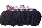 TUTU Tableware Tulle Table Skirt Tulle Table Cover for Party [Black]
