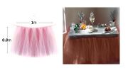 TUTU Tableware Tulle Table Skirt Tulle Table Cover for Party [Brown]