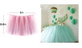 TUTU Tableware Tulle Table Skirt Tulle Table Cover for Party [Mint Green]