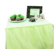 TUTU Tableware Tulle Table Skirt Tulle Table Cover for Party [Light Green]