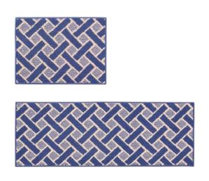 [B] 2 Pcs Absorbent Non-Slip Kitchen Rugs Kitchen Floor Mats