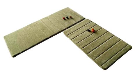 [Green-1] 2 Pcs Absorbent Non-Slip Kitchen Rugs Kitchen Floor Mats