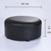 Creative Round Modern Small Faux Leather Stool Shoes Stool  Sofa Pier, Black