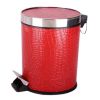 Stylish Home/Kitchen/Office Pedal Wastebasket Trash Can With Lid Foot Trash #07