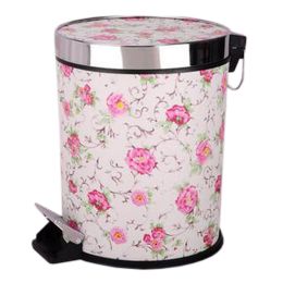Stylish Home/Kitchen/Office Pedal Wastebasket Trash Can With Lid Foot Trash #10