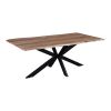 DunaWest 78.7" Rectangular Live Edge Top Mango Wood Dining Table