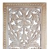 Attractive Mango Wood Wall Panel Hand Crafted With Intricate Details, White