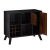 DunaWest Wooden Wine Bar Storage Cabinet