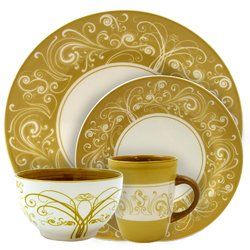 Elama Parisian Swirl 16 Piece Dinnerware Set