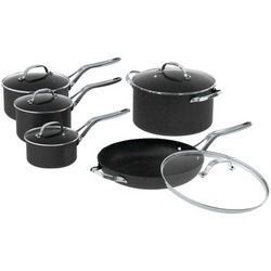 The Rock By Starfrit The Rock By Starfrit 10-piece Cookware Set With Stainless Steel Handles